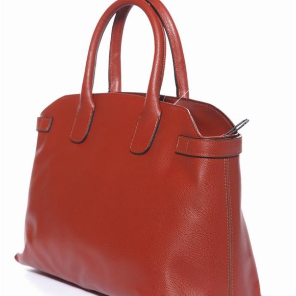 Assetou Brown Italian Oversized Office Handbag - Picture 2 of 5